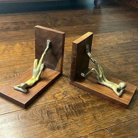 Metal and Wood Bookends! - Picture 1 of 3